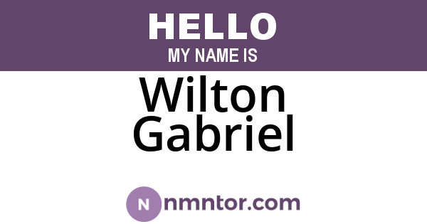 Wilton Gabriel