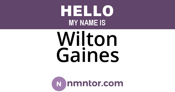 Wilton Gaines