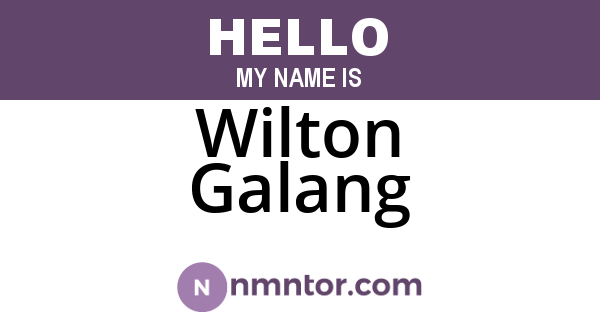 Wilton Galang