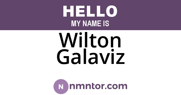Wilton Galaviz