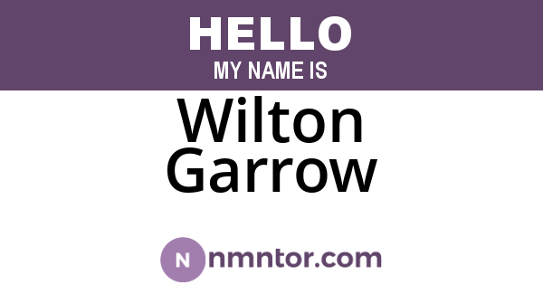 Wilton Garrow