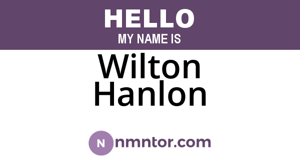 Wilton Hanlon