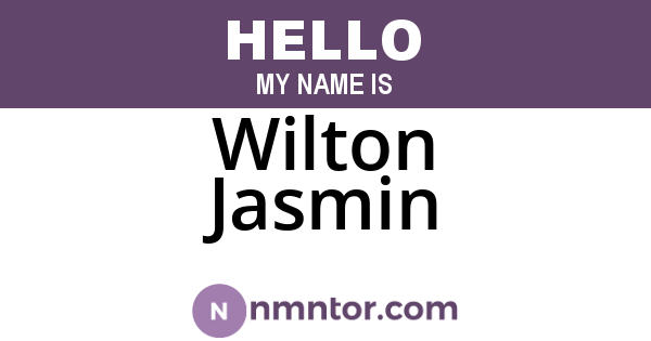 Wilton Jasmin