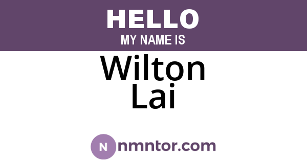 Wilton Lai