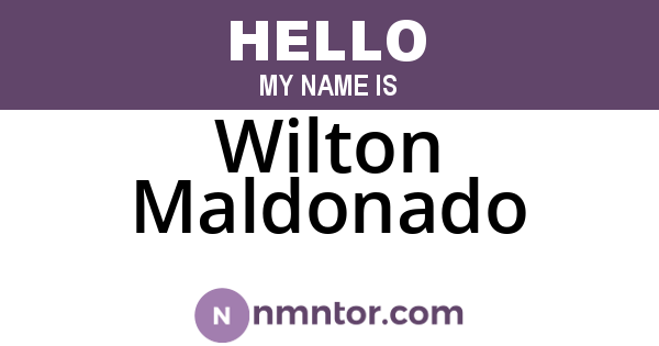 Wilton Maldonado