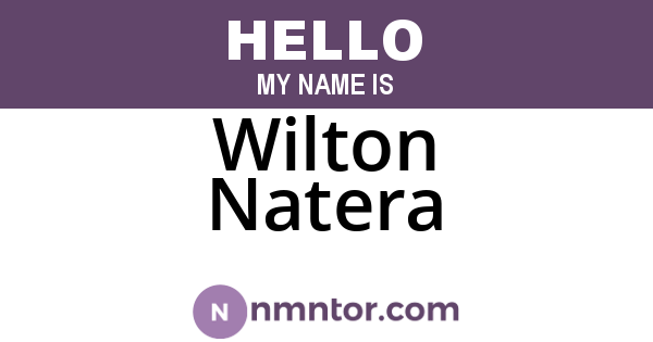 Wilton Natera
