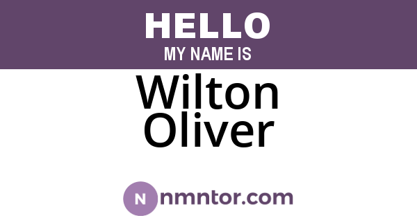 Wilton Oliver