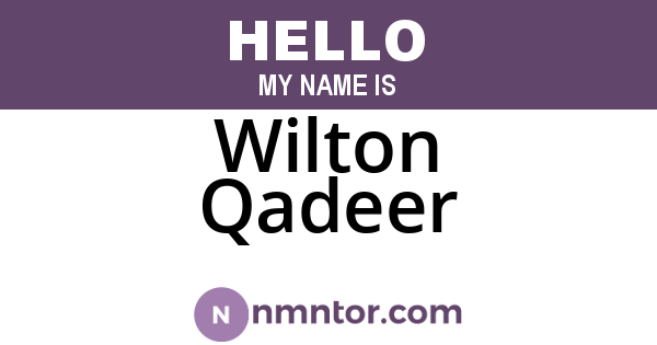 Wilton Qadeer