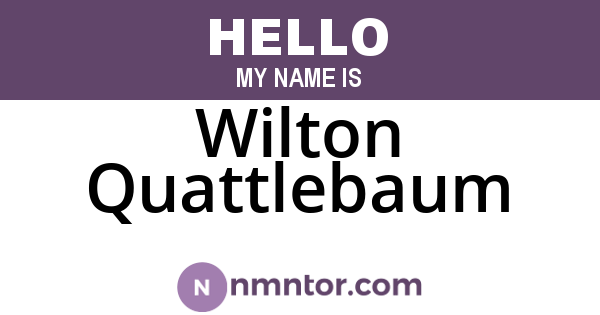 Wilton Quattlebaum