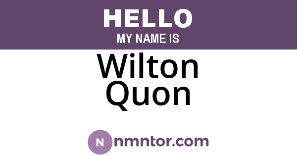 Wilton Quon