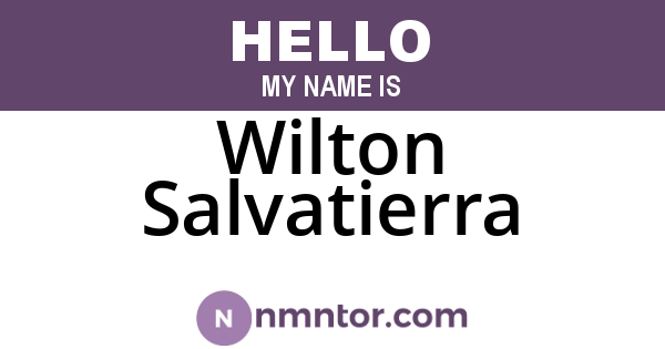 Wilton Salvatierra