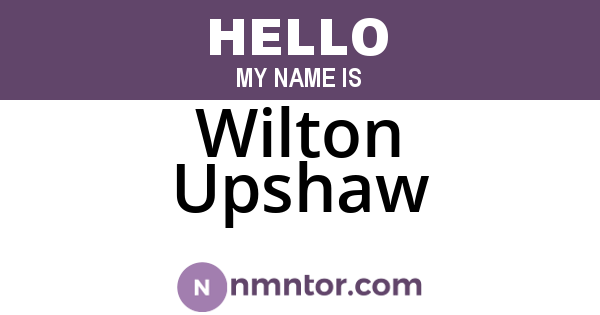 Wilton Upshaw