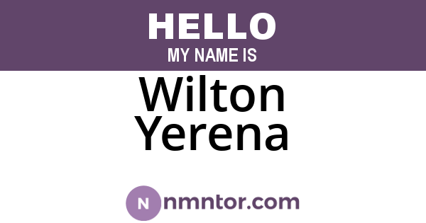 Wilton Yerena