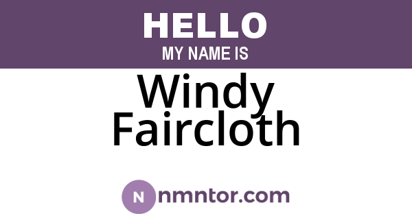 Windy Faircloth