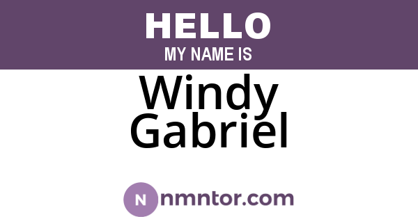 Windy Gabriel