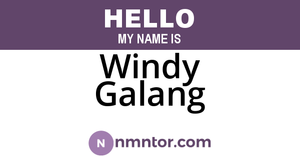 Windy Galang