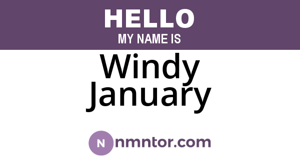 Windy January