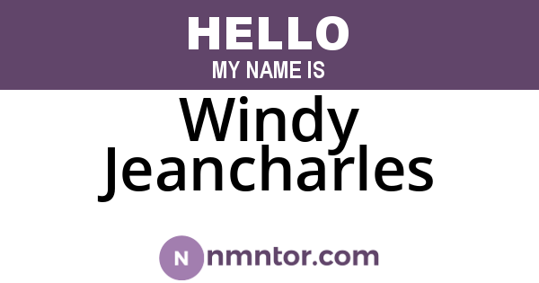 Windy Jeancharles
