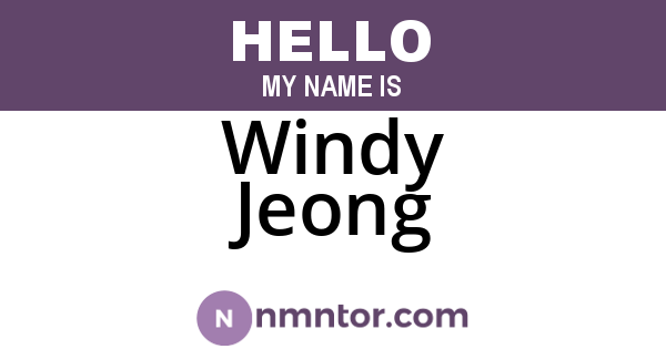 Windy Jeong