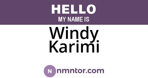 Windy Karimi