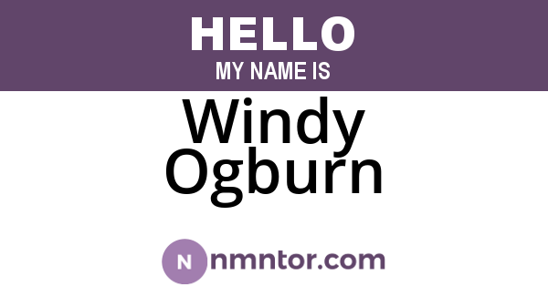 Windy Ogburn