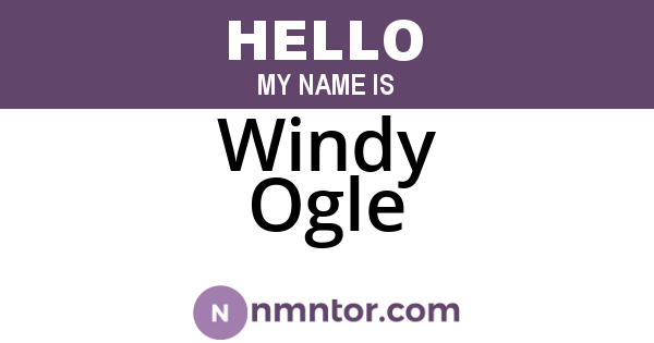 Windy Ogle