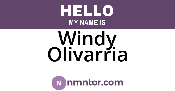 Windy Olivarria