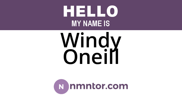 Windy Oneill