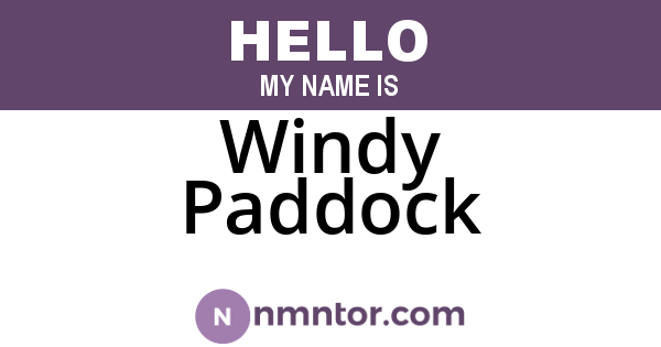 Windy Paddock
