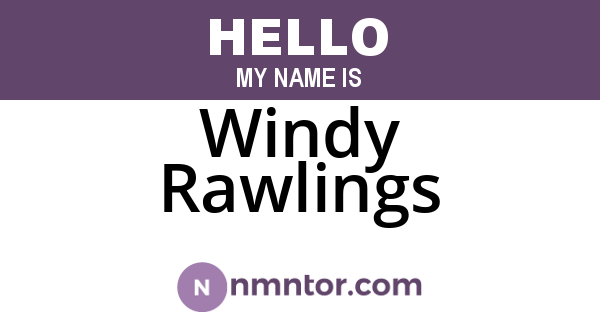Windy Rawlings