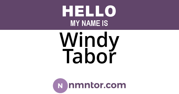 Windy Tabor