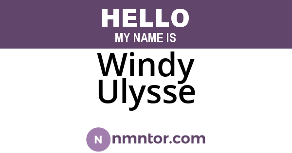 Windy Ulysse