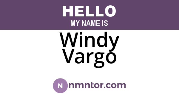 Windy Vargo