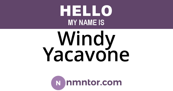 Windy Yacavone