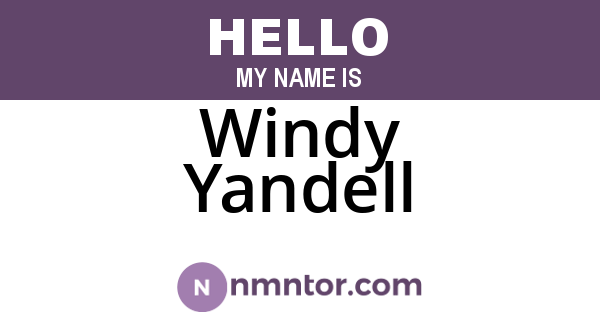 Windy Yandell