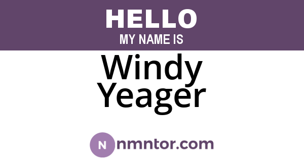 Windy Yeager