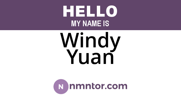 Windy Yuan