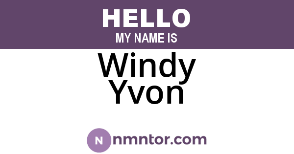 Windy Yvon