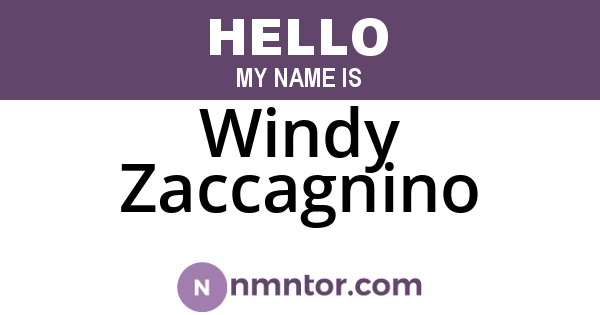 Windy Zaccagnino