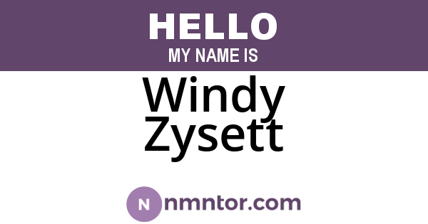 Windy Zysett