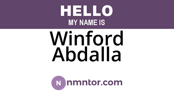 Winford Abdalla
