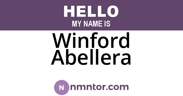 Winford Abellera