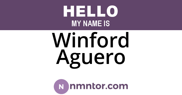 Winford Aguero