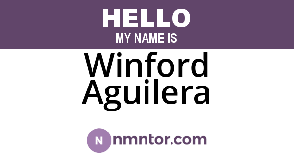 Winford Aguilera