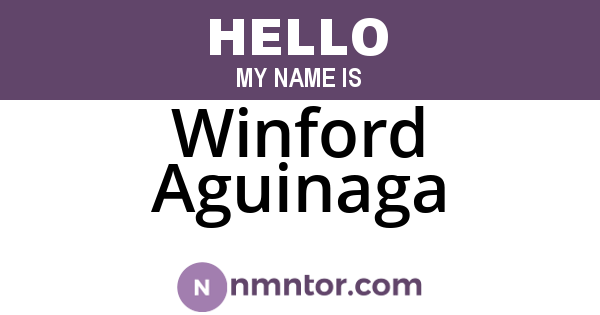 Winford Aguinaga