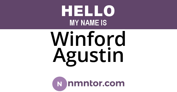 Winford Agustin