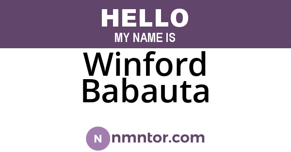Winford Babauta