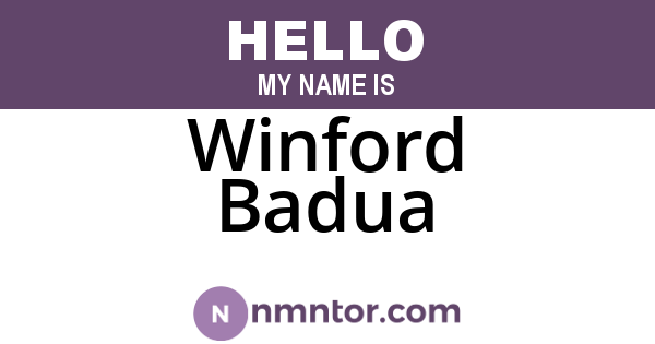 Winford Badua