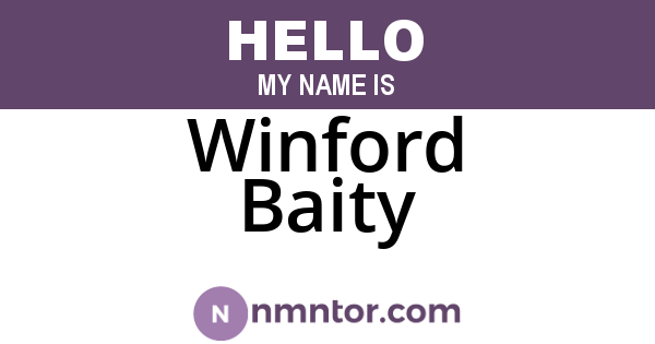 Winford Baity