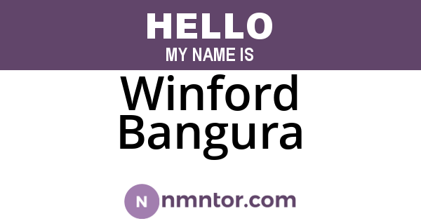 Winford Bangura